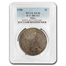 1799 Draped Bust Dollar XF-40 PCGS (B-11, BB-161) 1799 Draped Bust Dollar XF-40 PCGS (B-11, BB-161)